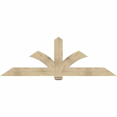 Ekena Millwork Redmond Rough Sawn Timber Gable Bracket, Douglas Fir, 84"W x 28"H x 4"D x 6"F, 8/12 Pitch GBW084X28X0406RED00RDF